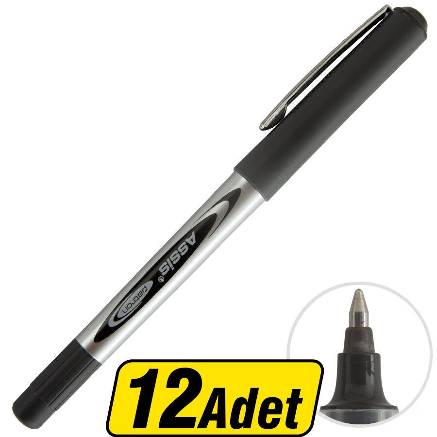 Assis Roller Kalem 0.7 mm Siyah 12'li