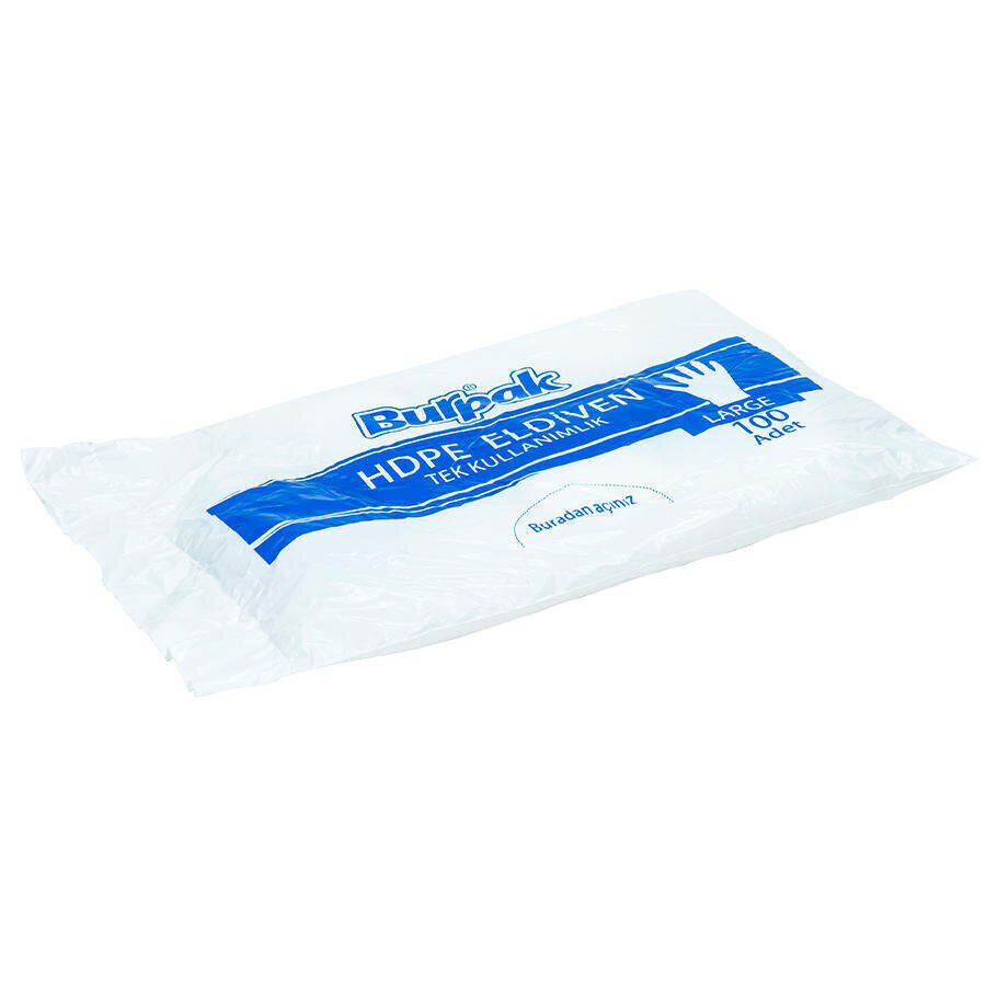 Burpak HDPE Şeffaf Eldiven 100'lü