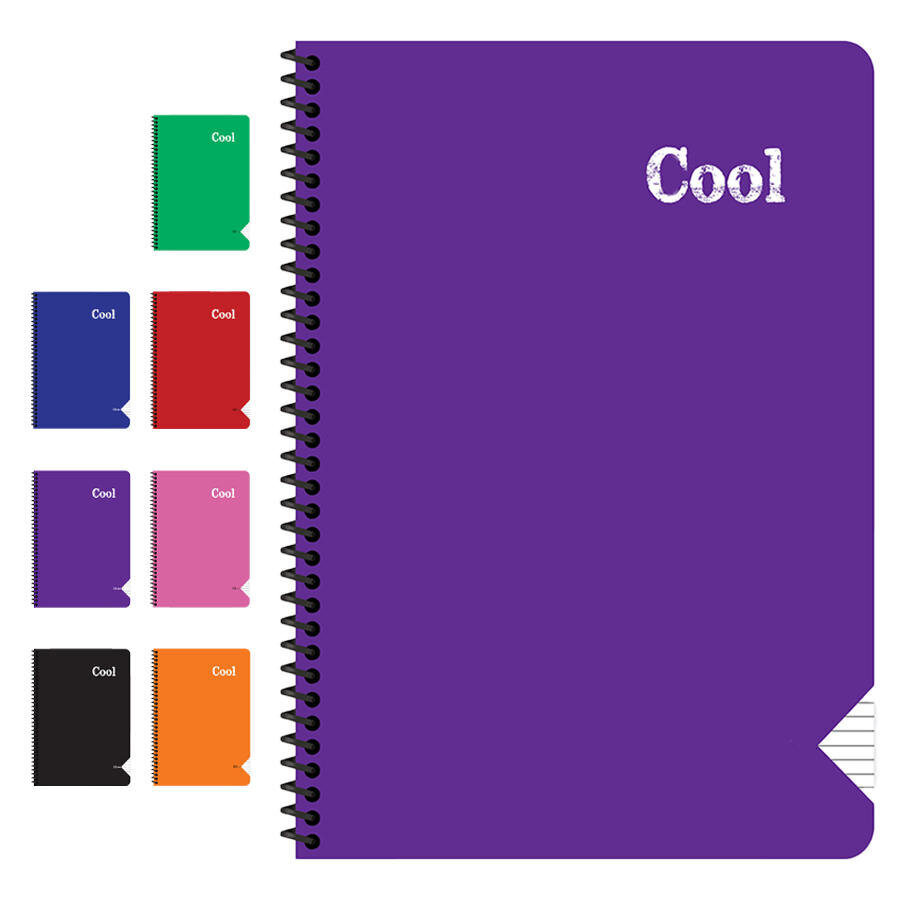 Keskin Color Cool Spiralli PP Kapak A4 Çizgili Defter 96 Yaprak