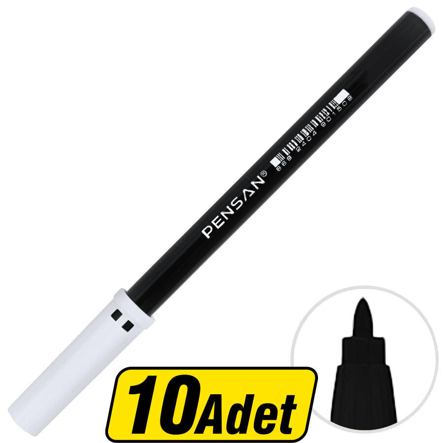 Pensan 3003 Keçeli Kalem Siyah 10'lu Paket