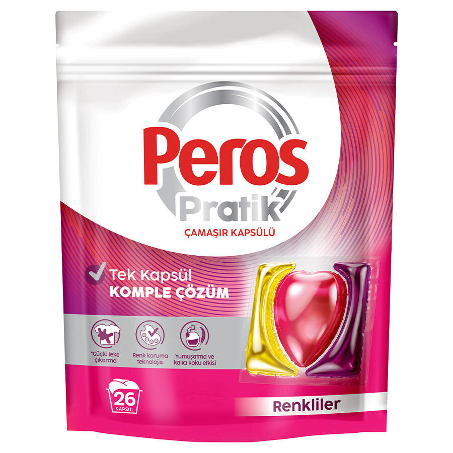 Peros Pratik Renkliler Çamaşır Kapsülü 26’lı