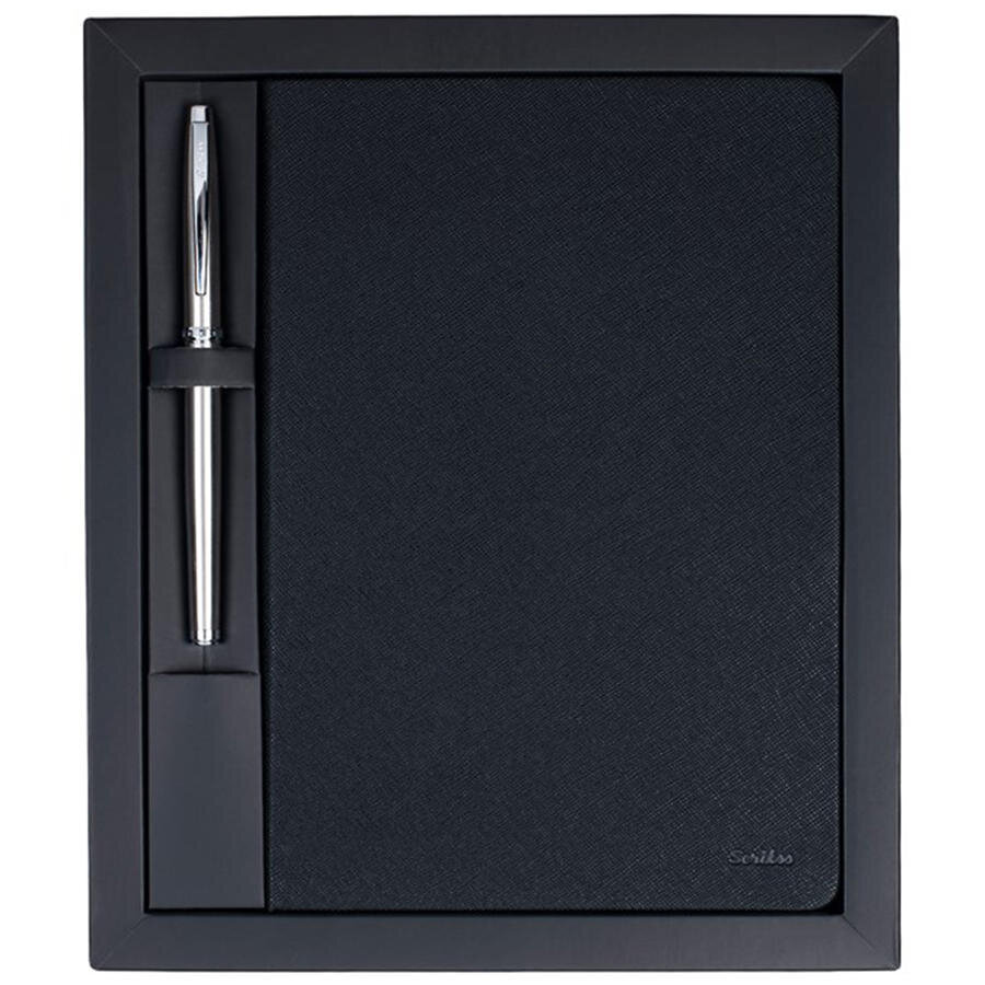 Scrikss SD300-1 Premium Defter A5 Siyah Chester &amp; 800M Krom Roller